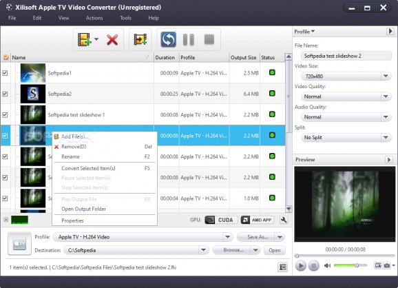 Xilisoft Apple TV Video Converter screenshot