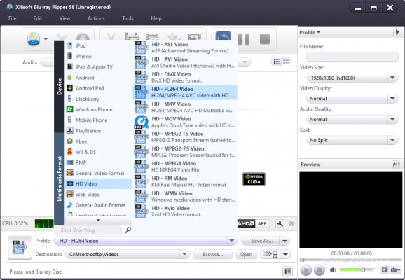 Xilisoft Blu Ray Ripper screenshot