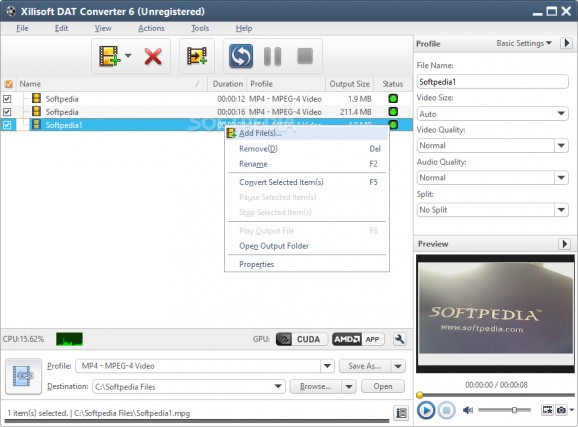 Xilisoft DAT Converter screenshot