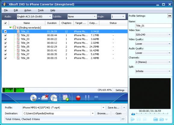 Xilisoft DVD to iPhone Suite screenshot