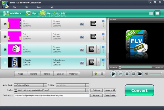 Xilisoft FLV to WMV Converter screenshot