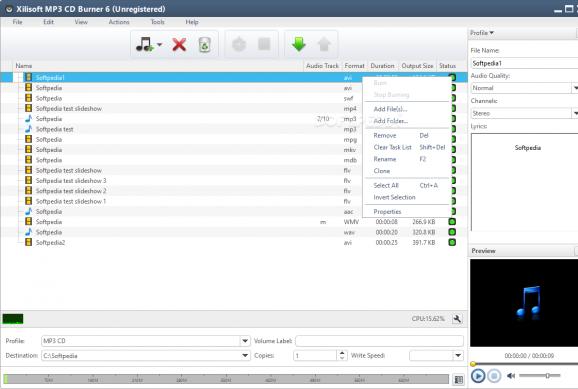 Xilisoft MP3 CD Burner screenshot