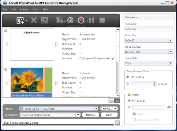 Xilisoft PowerPoint to MP4 Converter screenshot