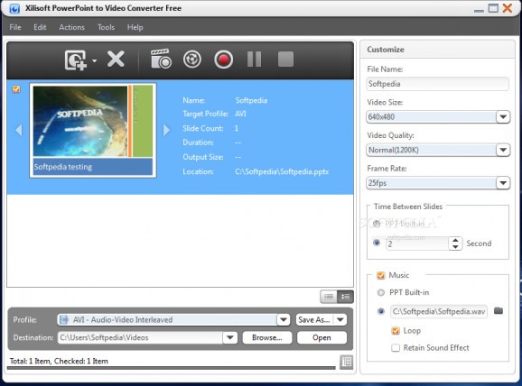 Xilisoft PowerPoint to Video Converter Free screenshot