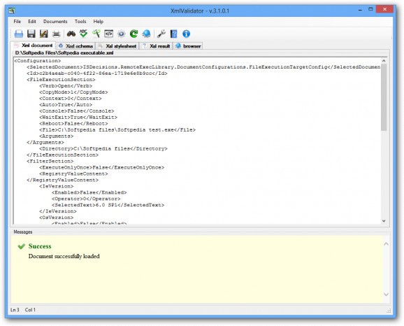 XmlValidator screenshot