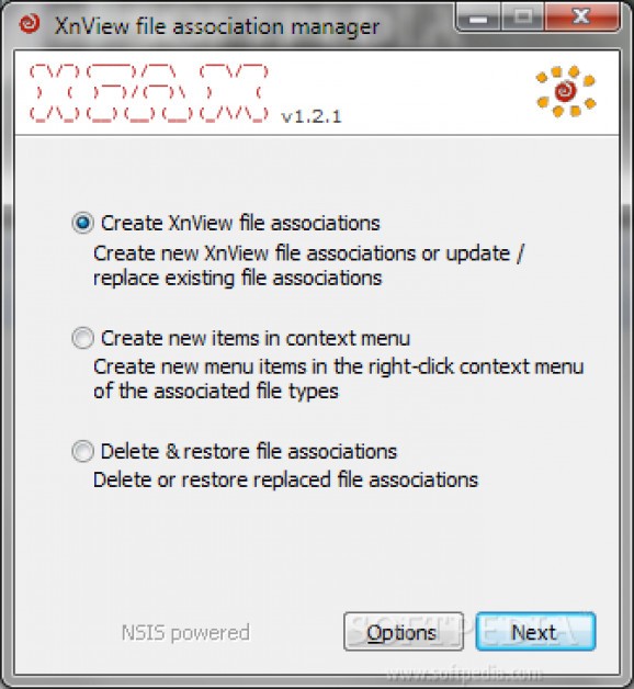 XnView file association manager screenshot