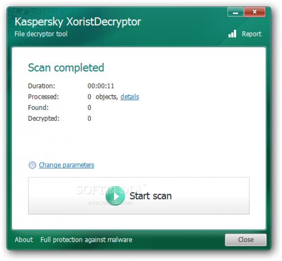 Kaspersky XoristDecryptor screenshot