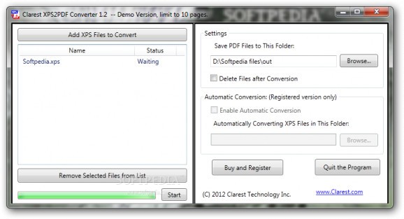 Xps2PDF Converter screenshot