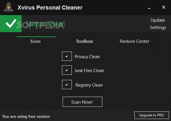 Xvirus Personal Cleaner screenshot