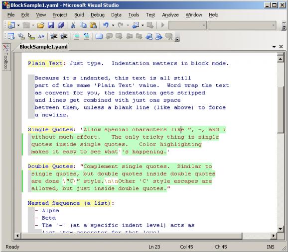 YAML Editor screenshot