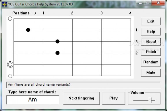 YGS Guitar Chords Help System screenshot