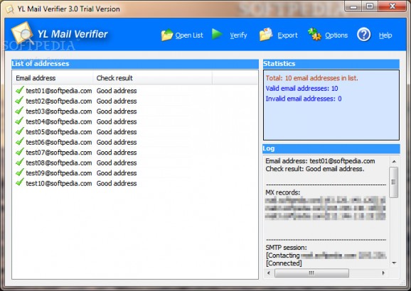 YL Mail Verifier screenshot