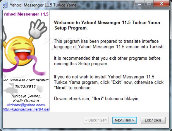 Yahoo! Messenger Turkce Yama screenshot