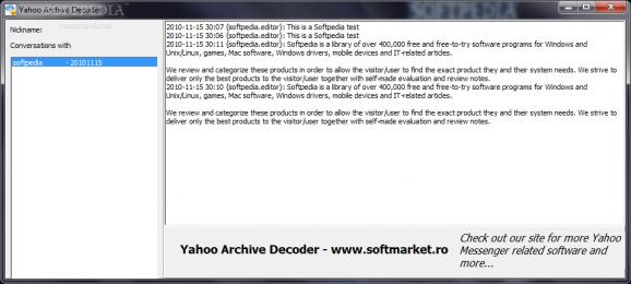Yahoo Archive Decoder screenshot