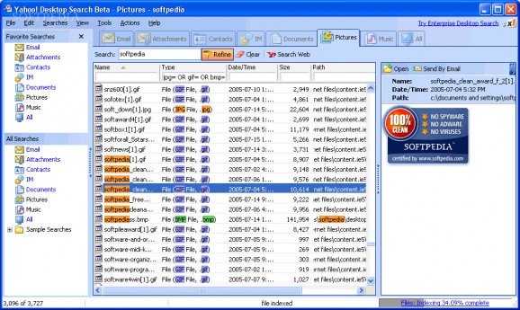 Yahoo! Desktop Search screenshot