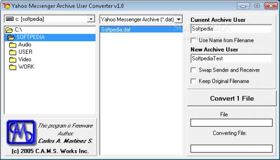 Yahoo Messenger Archive Converter screenshot