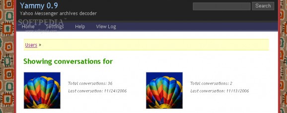 Yammy (Yahoo Messenger Archive Decoder) screenshot