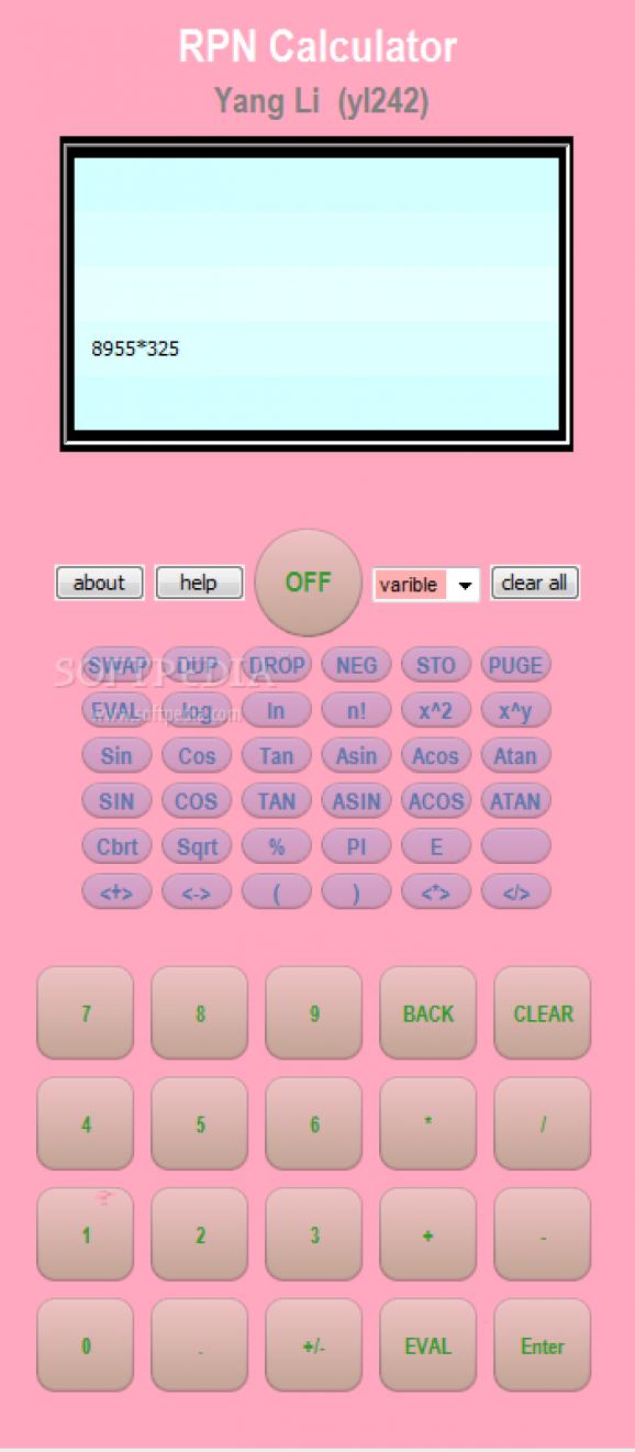 RPN Calculator screenshot