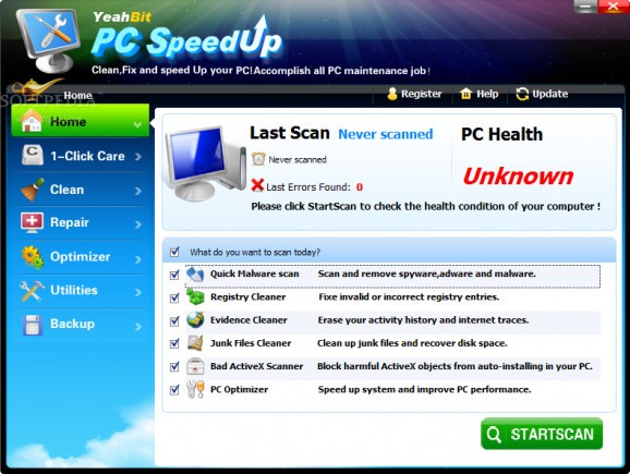 Yeahbit PC SpeedUp screenshot