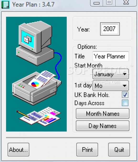 Year Plan Printer screenshot
