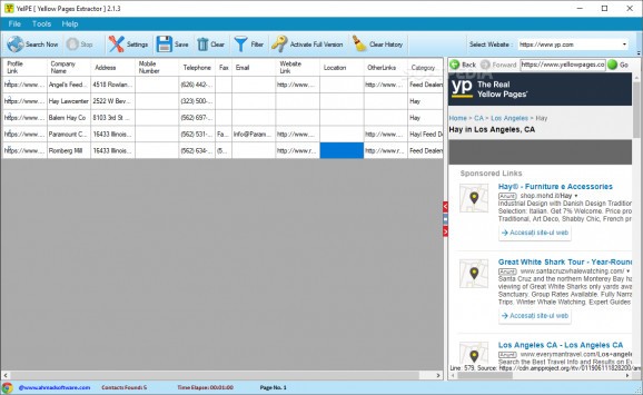 Yellow Pages Extractor screenshot