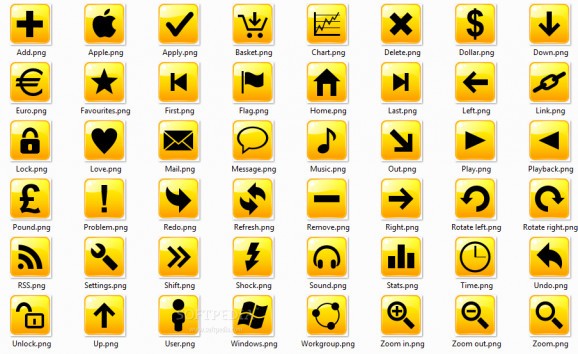 Yellow Web Buttons screenshot