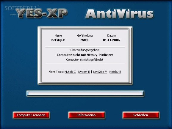 Yes AntiVirus-Tool Netsky-P screenshot