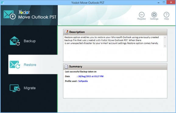 Yodot Move Outlook PST screenshot