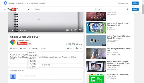 YouTube Downloader for Chrome screenshot