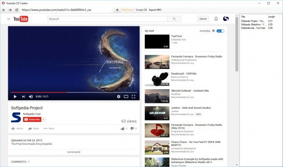 Youtube CD Creator screenshot