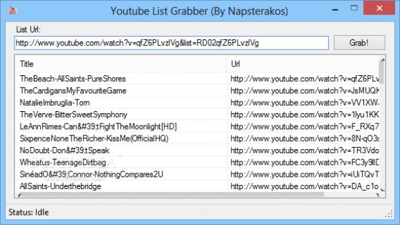 Youtube List Grabber screenshot