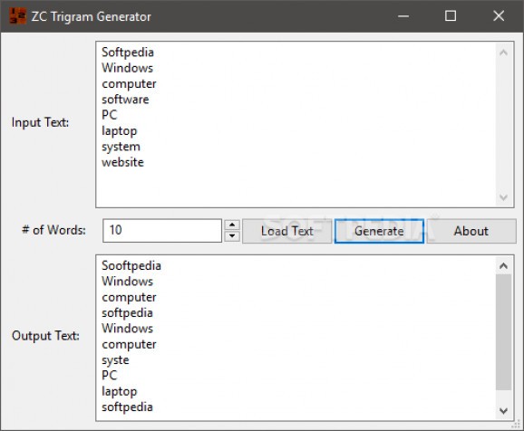 Trigram Generator screenshot
