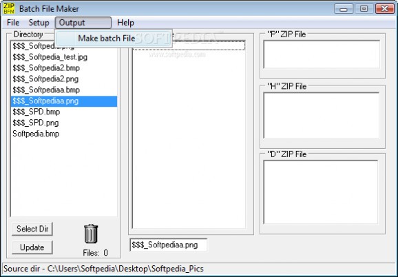 ZIP Batch File Maker screenshot