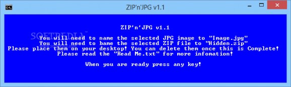 ZIP'n'JPG screenshot