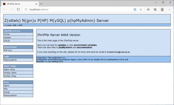 ZNxPMp Server screenshot