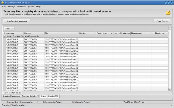 ZOLA Remote File Search screenshot