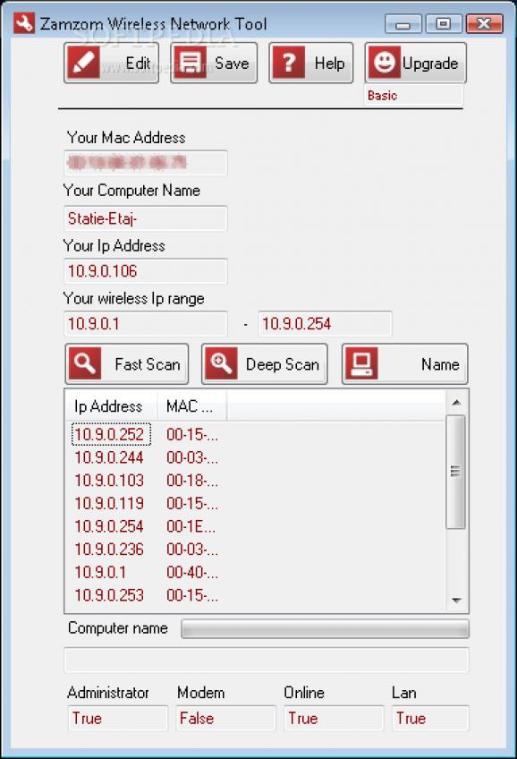 Zamzom Wireless Network Tool screenshot