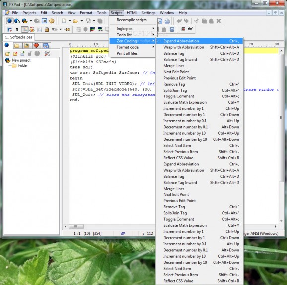 Zen Coding for PSPad screenshot