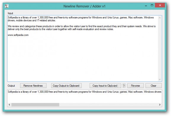 Newline Remover / Adder screenshot
