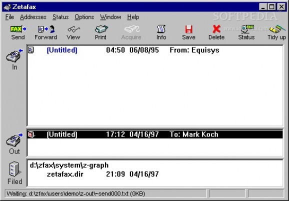 Zetafax screenshot