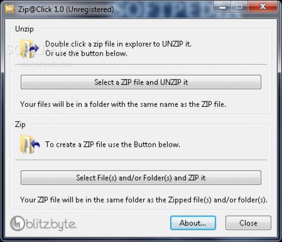 Zip@Click screenshot