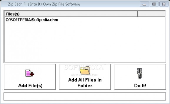 Zip Each File Into Its Own Zip File Software screenshot