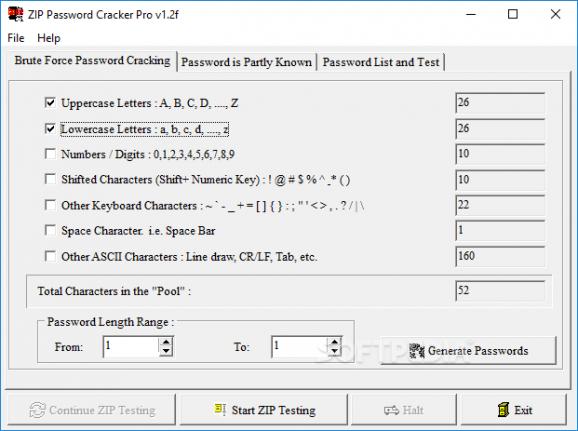 Zip Password Cracker Pro screenshot