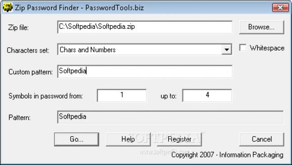 Zip Password Finder screenshot