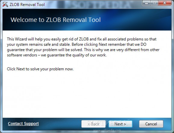 Zlob Removal Tool screenshot