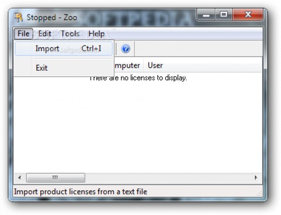 Zoo Workgroup License Manager for Rhinoceros screenshot