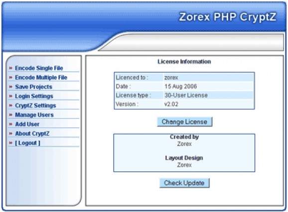 Zorex PHP CryptZ screenshot