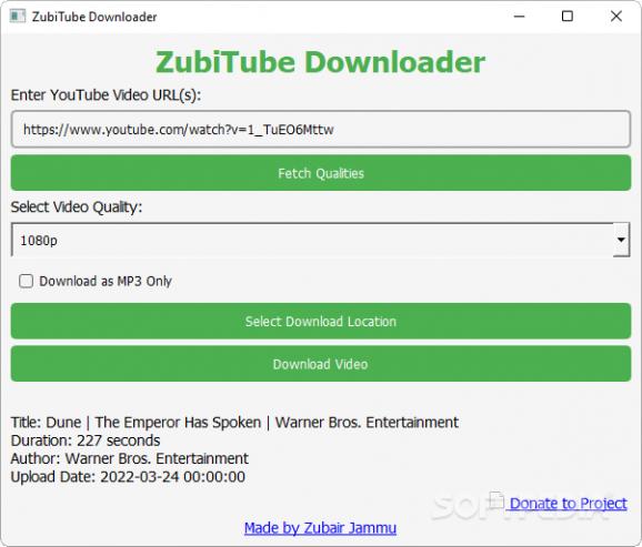 ZubiTube Downloader screenshot