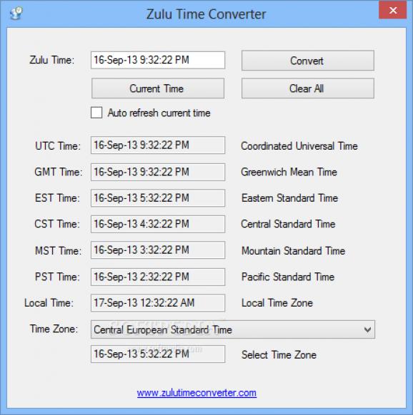 Zulu Time Converter screenshot