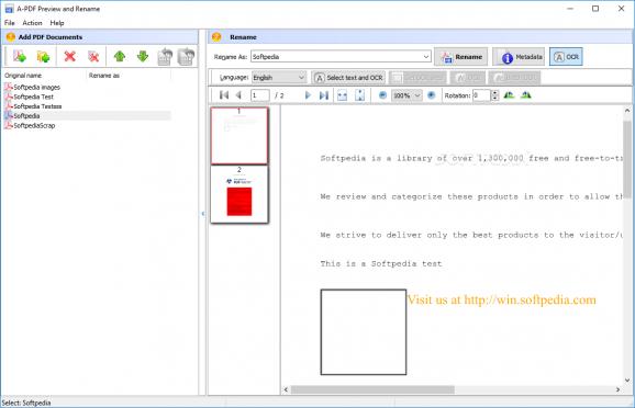 A-PDF Preview and Rename screenshot